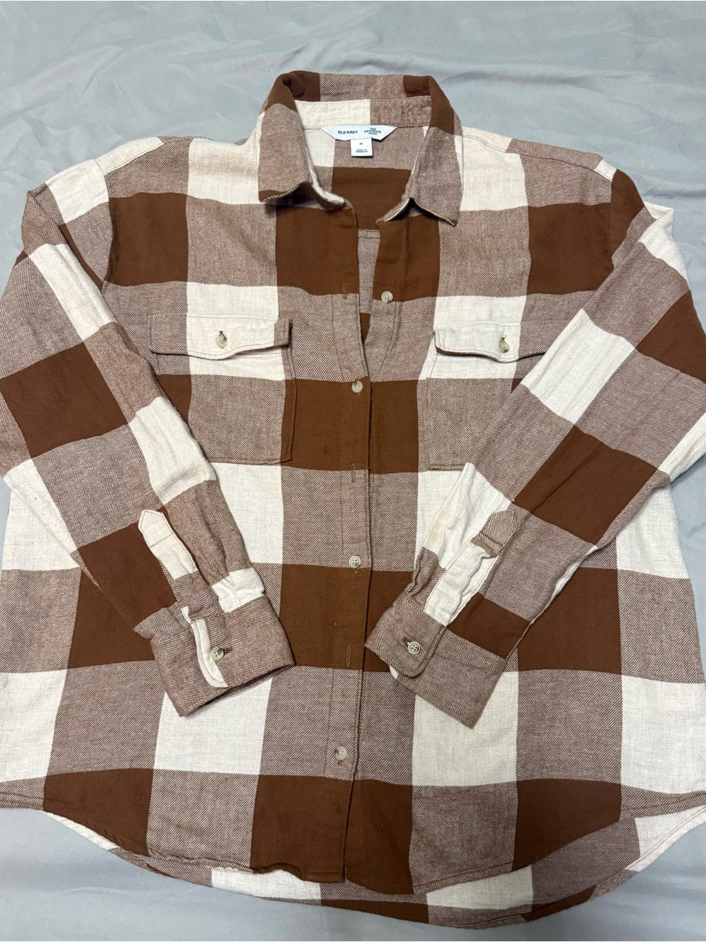 Brown & Cream Buffalo Check Flannel Shirt